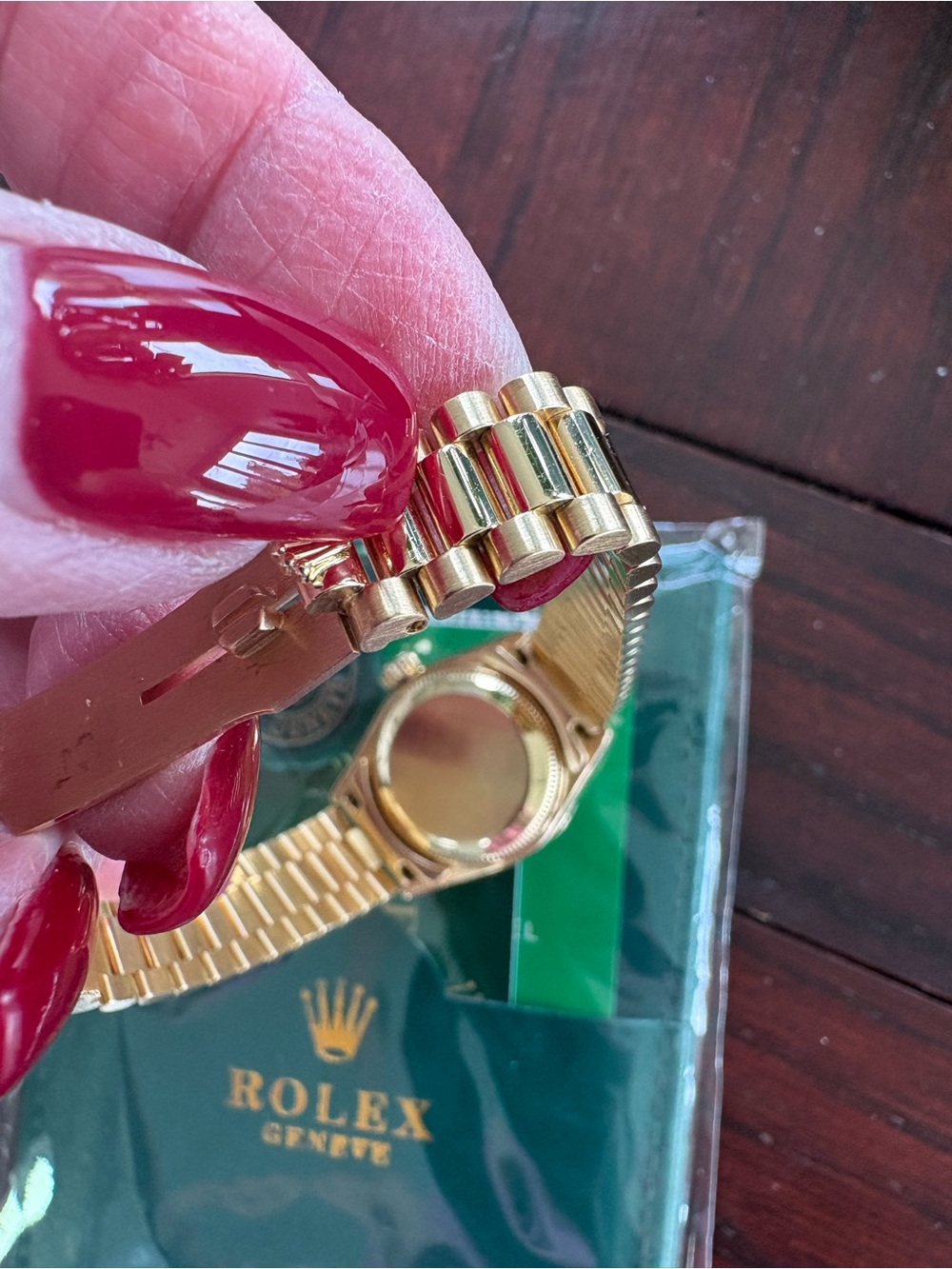 Rolex Ladies Gold Watch with Mother-of-Pearl Dial and Diamond Bezel - Picture 11 of 12